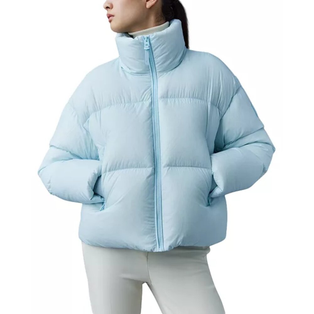 Mackage Tessy Puffer Jacket Light Blue Down Fill Size Medium FLAWED